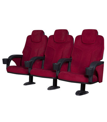 Soft Cushion Cinema Chairs , Folding Theater Seats High Resillience Songe